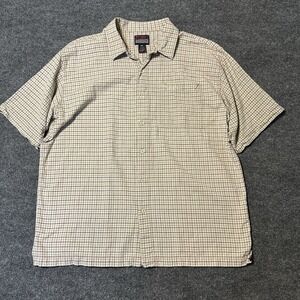 Vintage FUBU Shirt Mens XXL Short Sleeve Button Up Multi Color Plaid Pattern